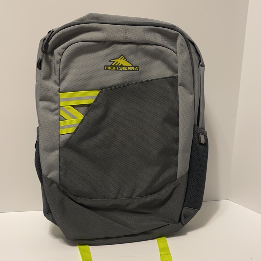 High Sierra Outburst 18” Gray Reflective Backpack with Adjustable Foam Straps - Picture 3 of 9